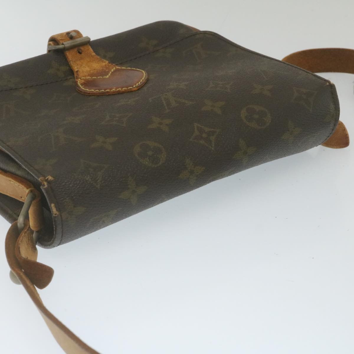 LOUIS VUITTON Monogram Cartouchiere MM Shoulder Bag M51253 LV Auth rz187