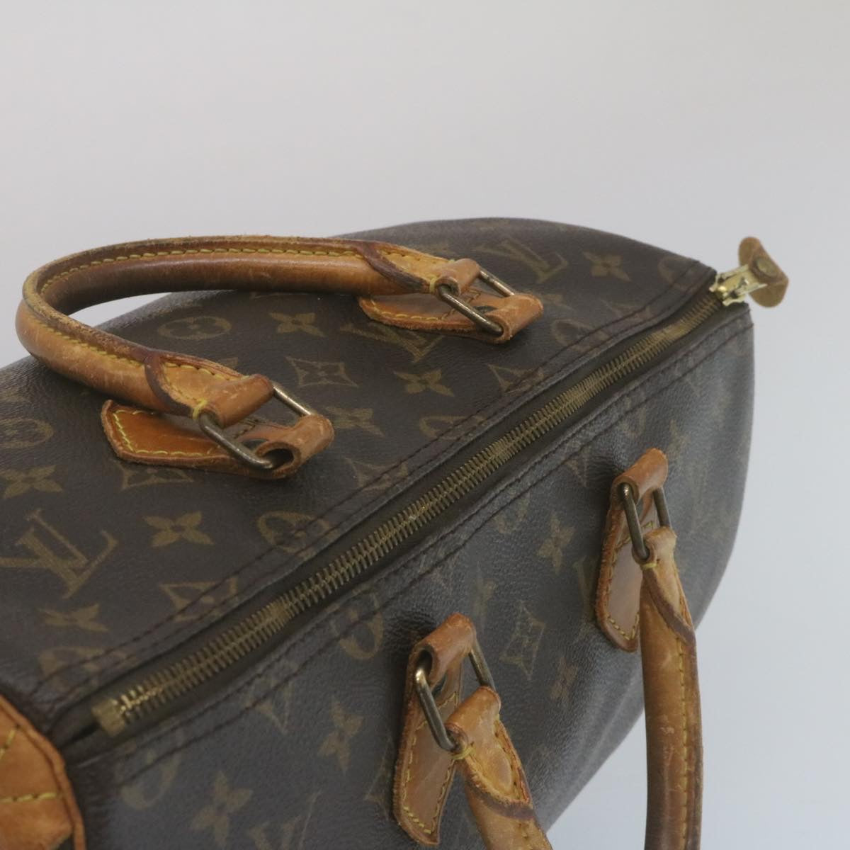 LOUIS VUITTON Monogram Speedy 35 Hand Bag M41524 LV Auth rz201