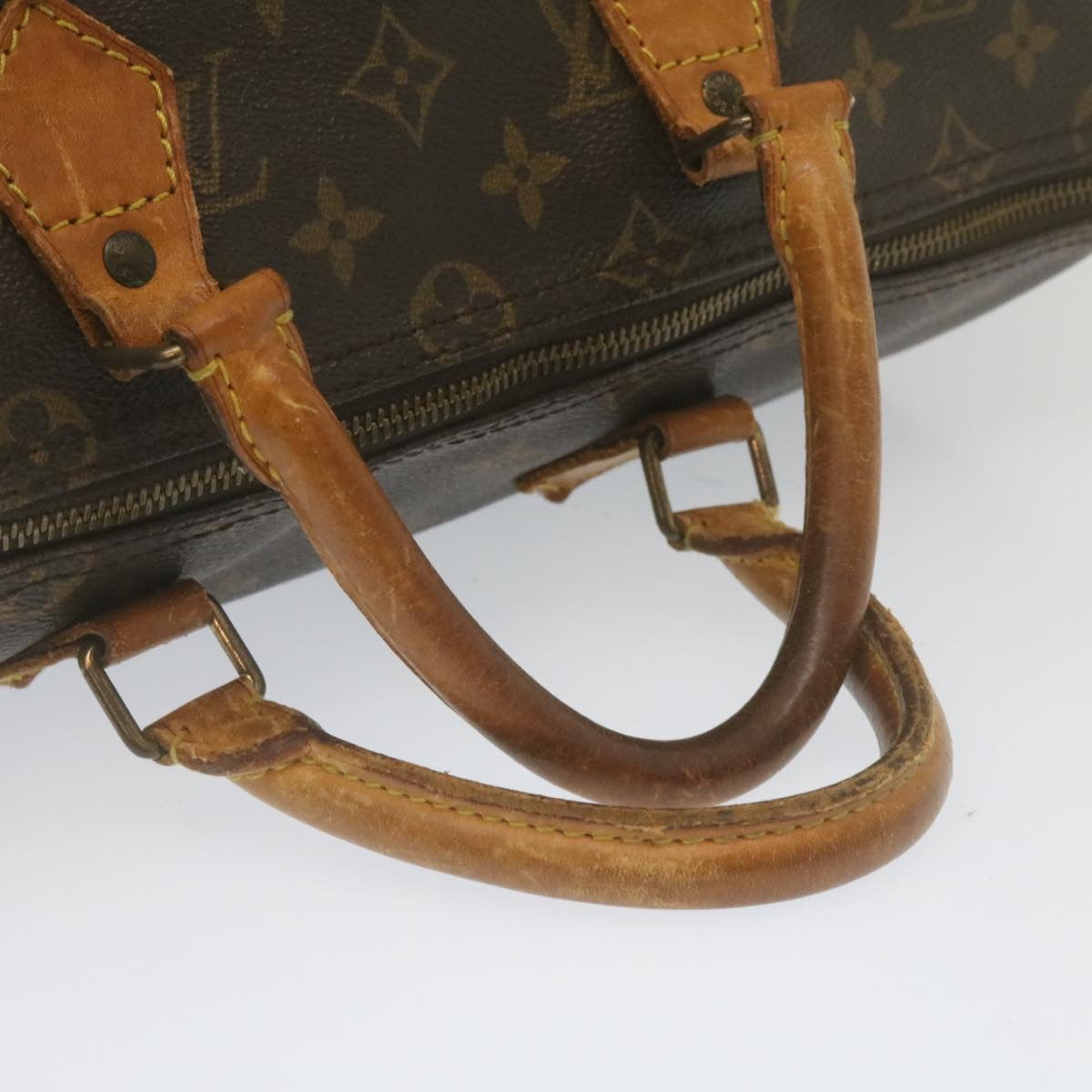 LOUIS VUITTON Monogram Speedy 35 Hand Bag M41524 LV Auth rz201