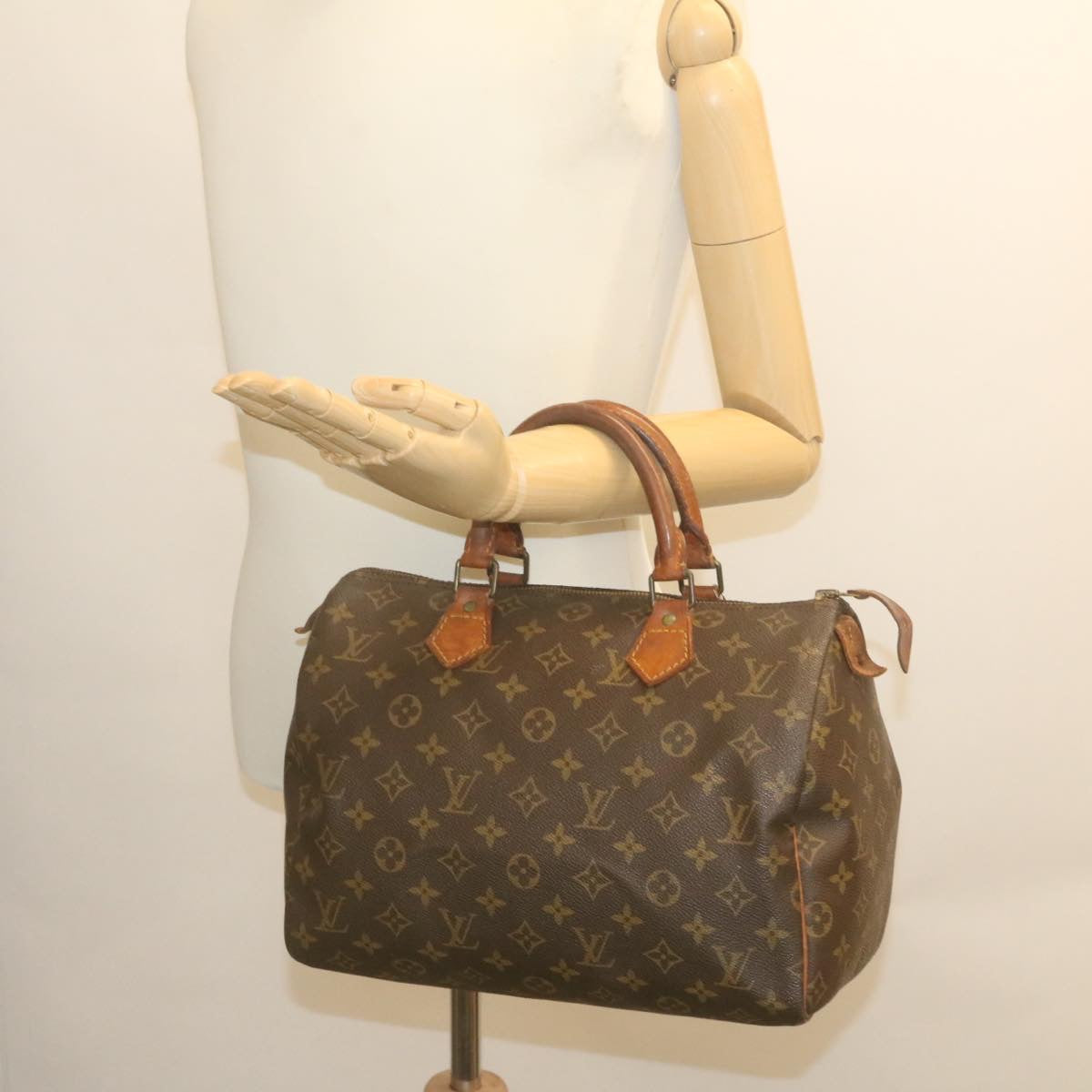 LOUIS VUITTON Monogram Speedy 30 Hand Bag M41526 LV Auth rz204