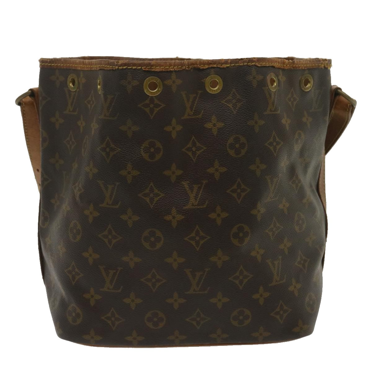 LOUIS VUITTON Monogram Petit Noe Shoulder Bag M42226 LV Auth rz244