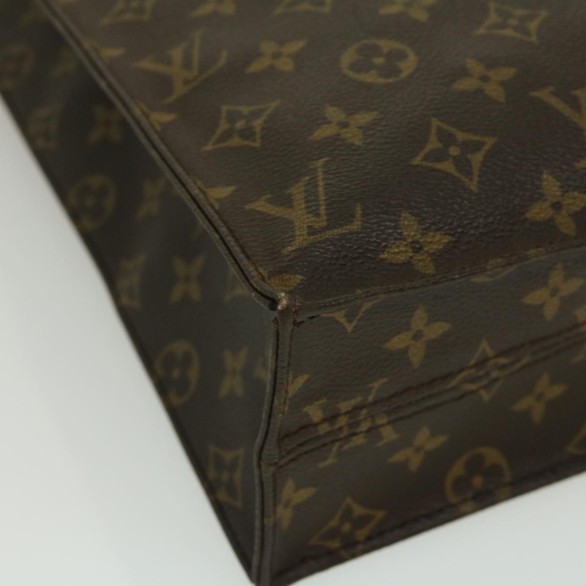 LOUIS VUITTON Monogram Sac Plat Hand Bag M51140 LV Auth rz259