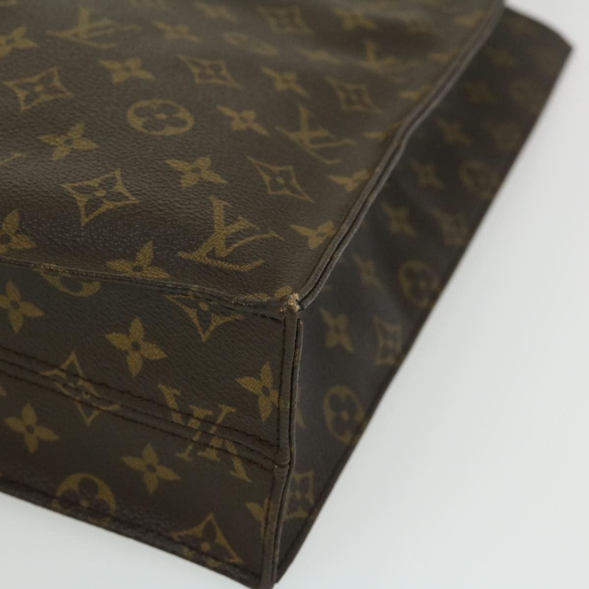 LOUIS VUITTON Monogram Sac Plat Hand Bag M51140 LV Auth rz259