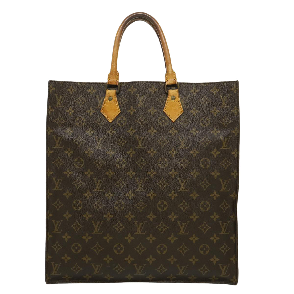 LOUIS VUITTON Monogram Sac Plat Hand Bag M51140 LV Auth rz259