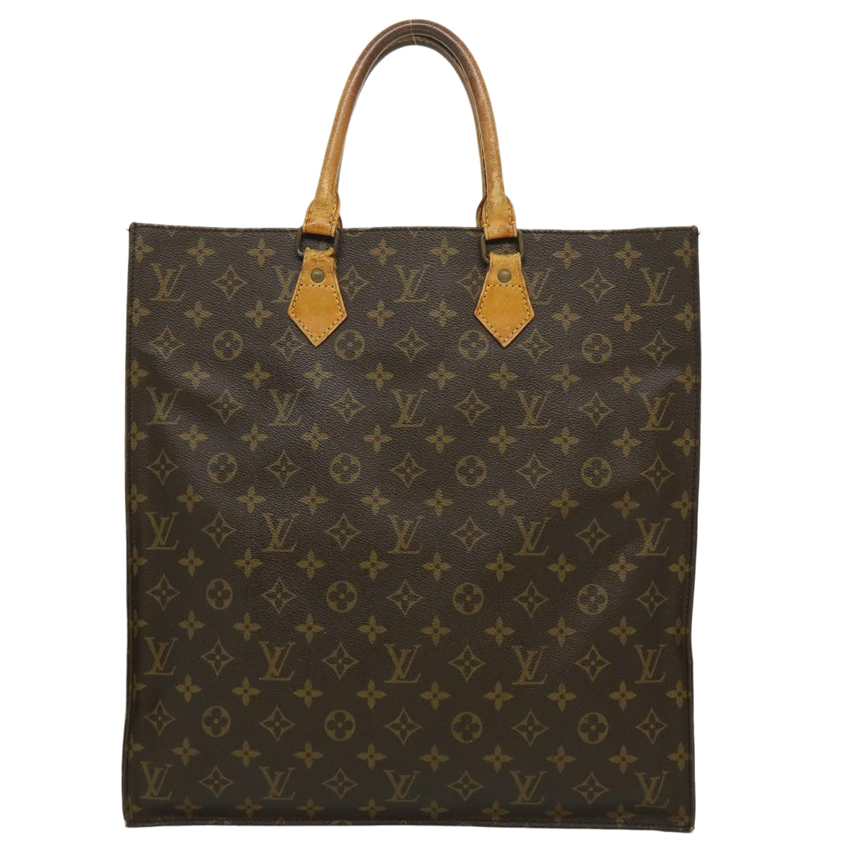 LOUIS VUITTON Monogram Sac Plat Hand Bag M51140 LV Auth rz259 - 0