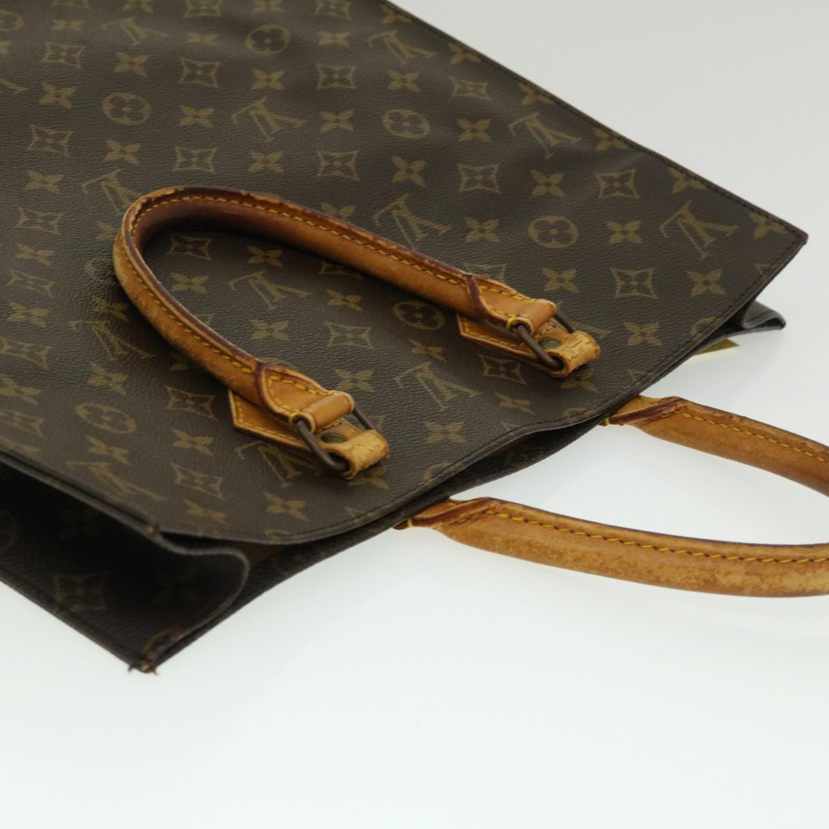 LOUIS VUITTON Monogram Sac Plat Hand Bag M51140 LV Auth rz259