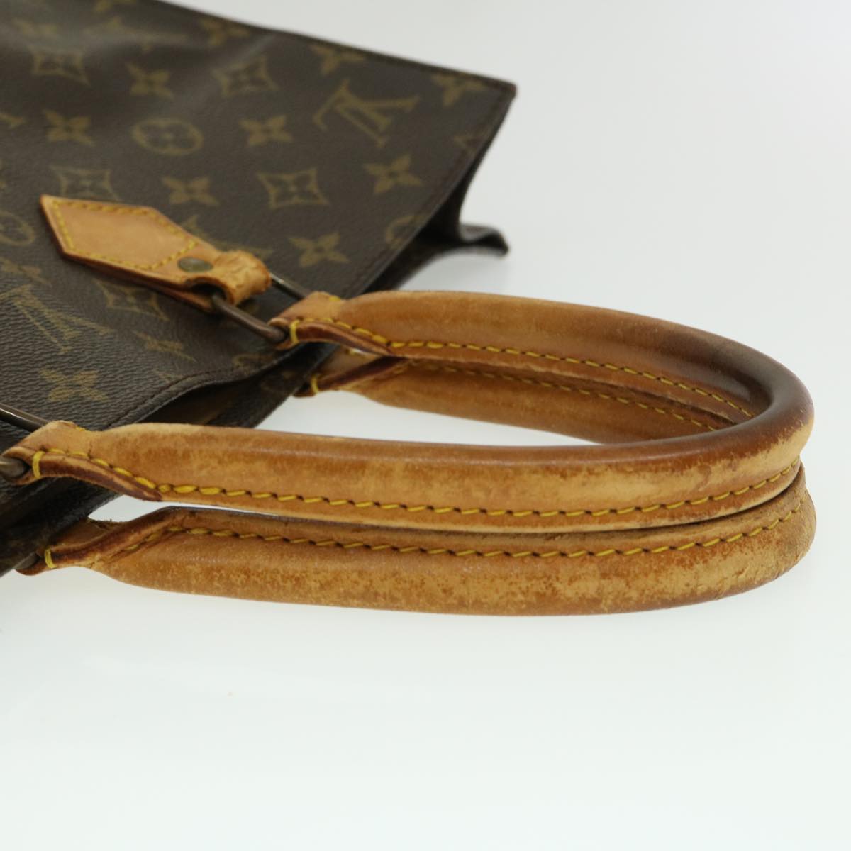 LOUIS VUITTON Monogram Sac Plat Hand Bag M51140 LV Auth rz259