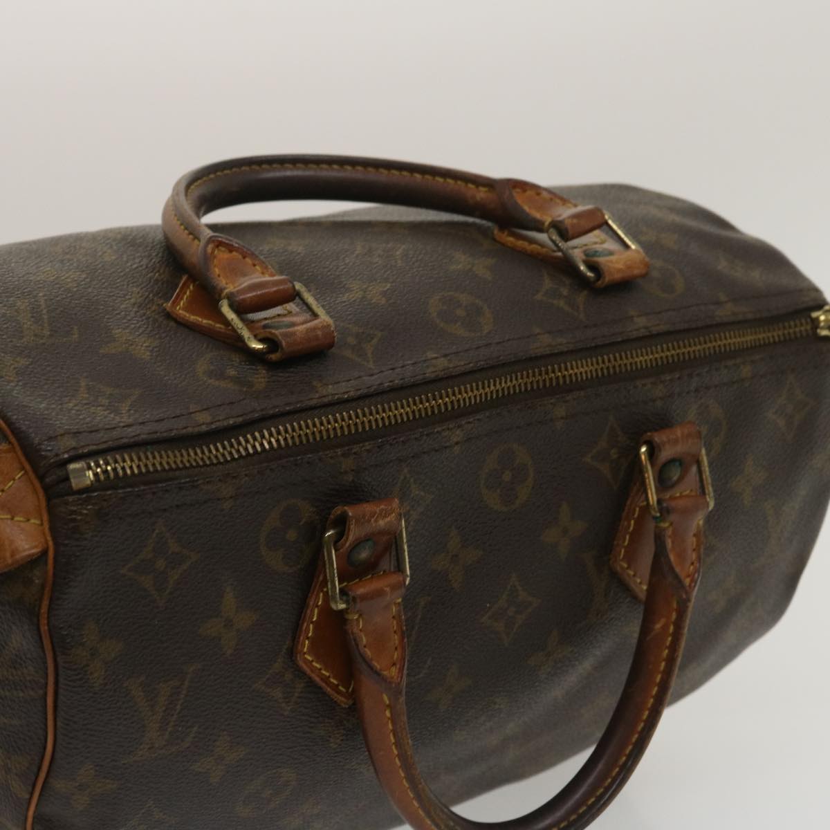 LOUIS VUITTON Monogram Speedy 30 Hand Bag M41526 LV Auth rz277