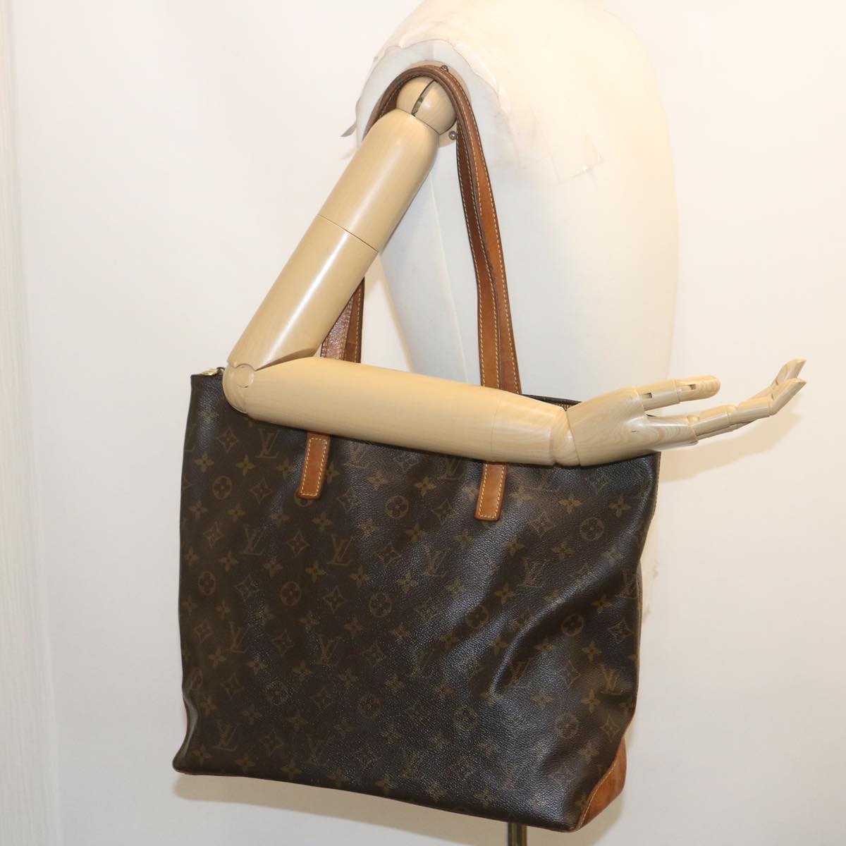 LOUIS VUITTON Monogram Cabas Mezzo Tote Bag M51151 LV Auth rz280