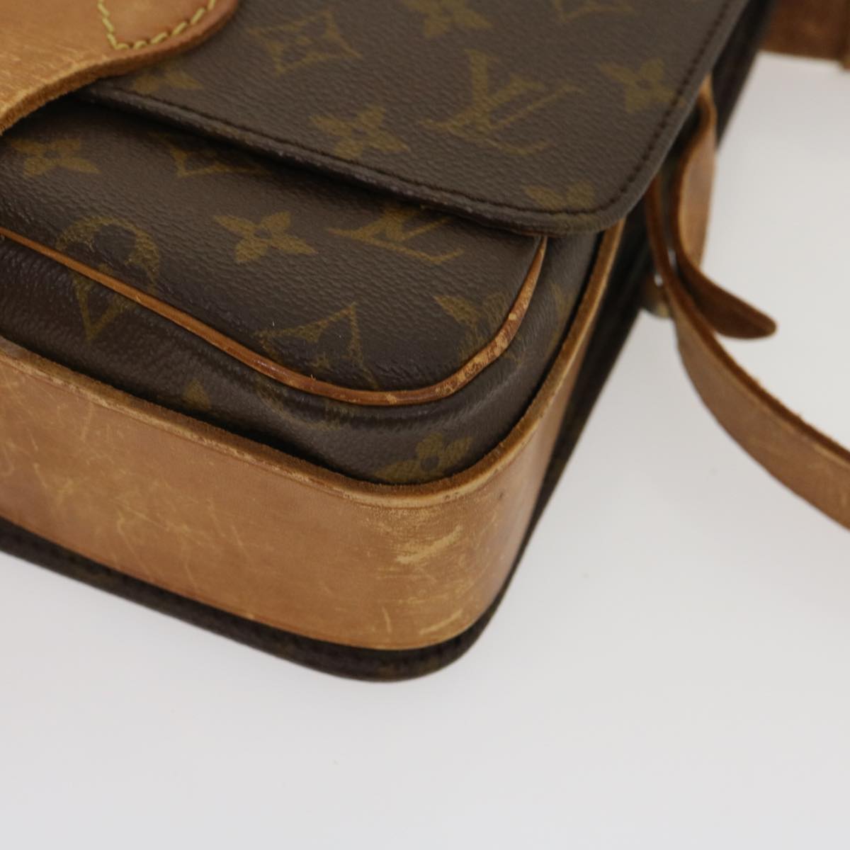 LOUIS VUITTON Monogram Cartouchiere MM Shoulder Bag M51253 LV Auth rz283