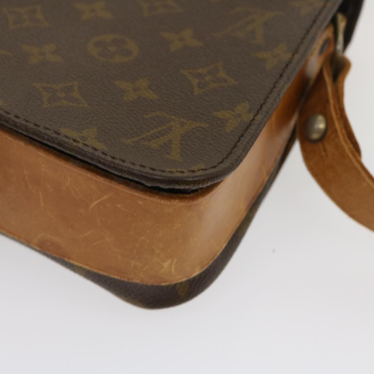 LOUIS VUITTON Monogram Cartouchiere MM Shoulder Bag M51253 LV Auth rz283