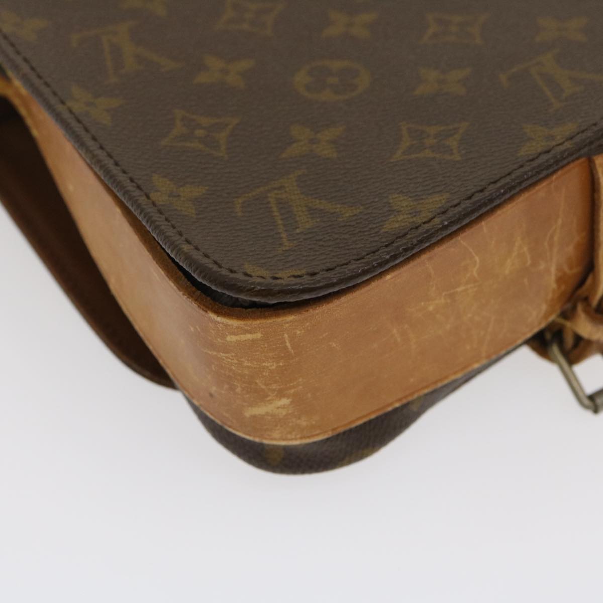 LOUIS VUITTON Monogram Cartouchiere MM Shoulder Bag M51253 LV Auth rz283