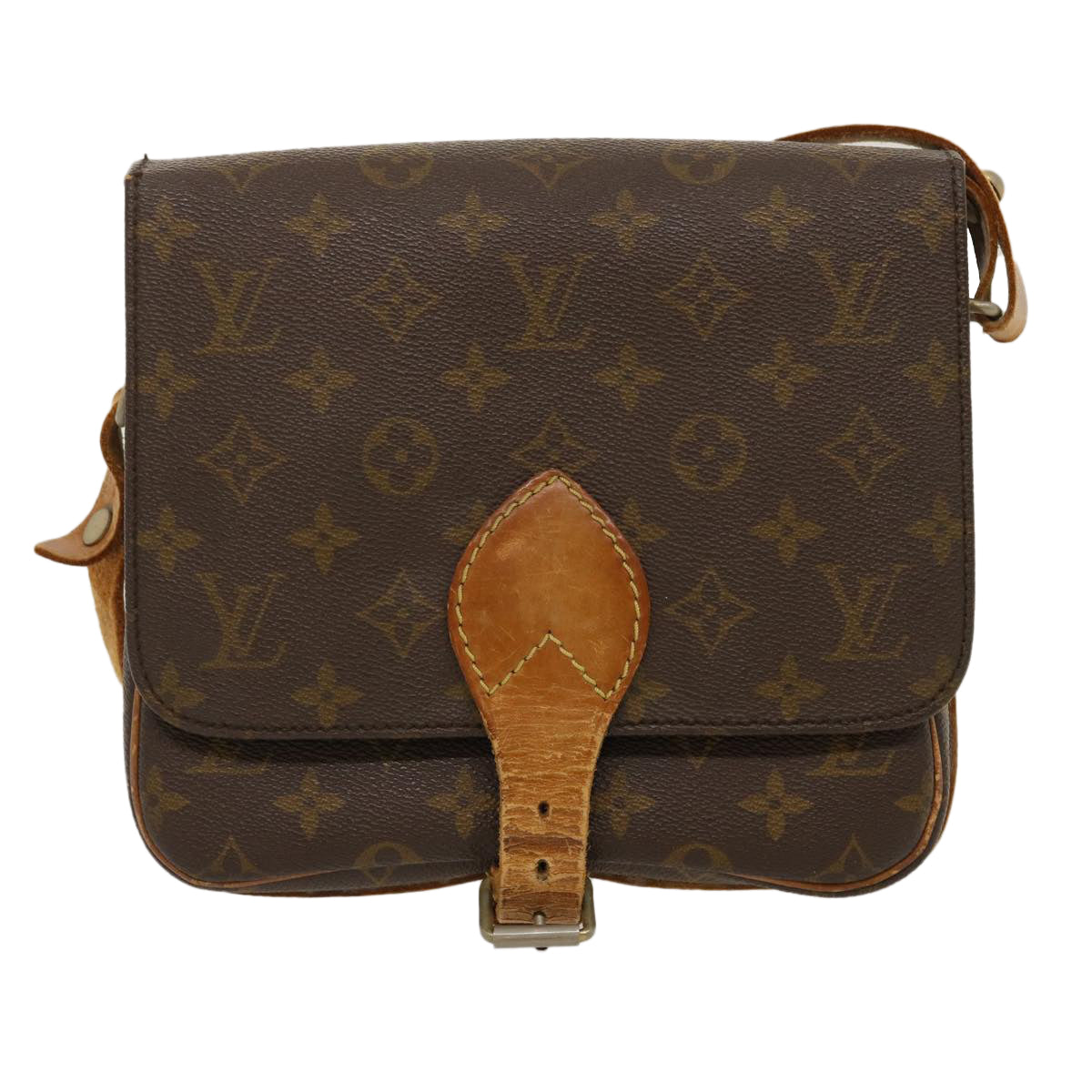 LOUIS VUITTON Monogram Cartouchiere MM Shoulder Bag M51253 LV Auth rz283