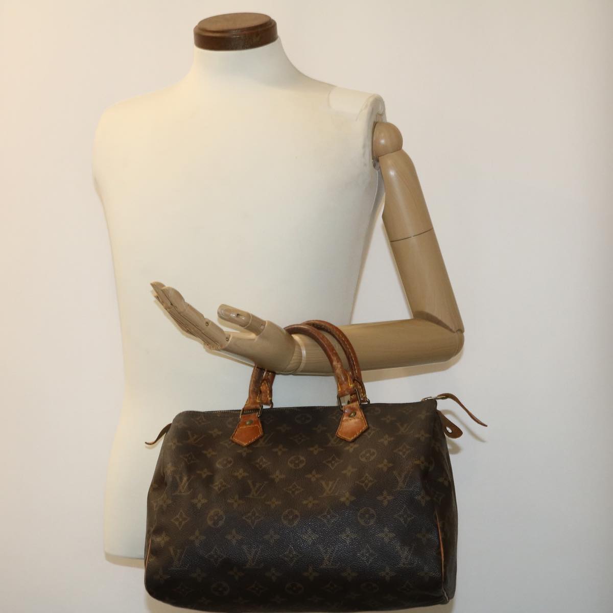 LOUIS VUITTON Monogram Speedy 30 Hand Bag M41526 LV Auth rz284