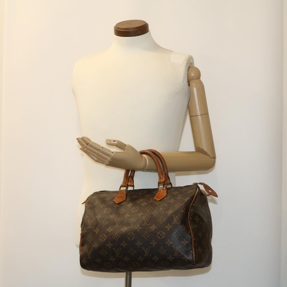 LOUIS VUITTON Monogram Speedy 30 Hand Bag M41526 LV Auth rz285