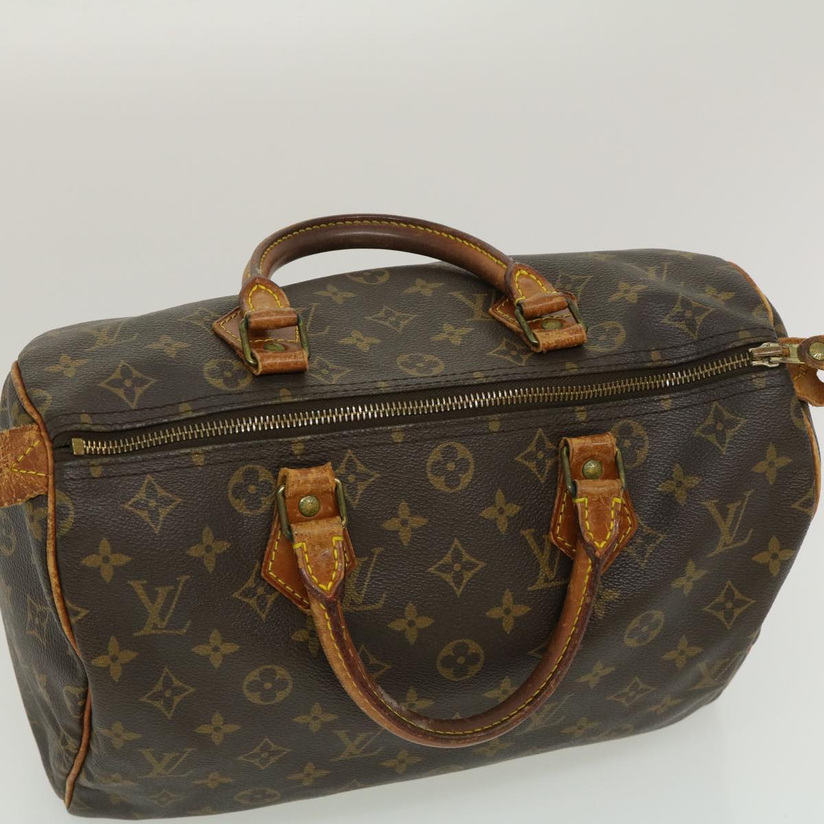 LOUIS VUITTON Monogram Speedy 30 Hand Bag M41526 LV Auth rz285