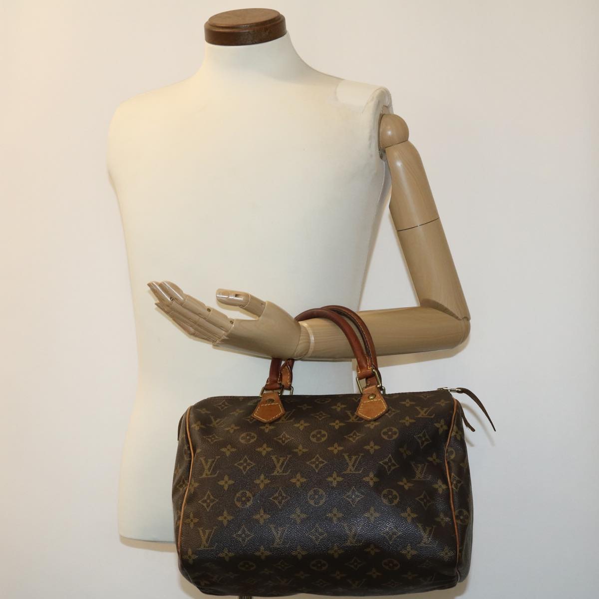 LOUIS VUITTON Monogram Speedy 30 Hand Bag M41526 LV Auth rz305