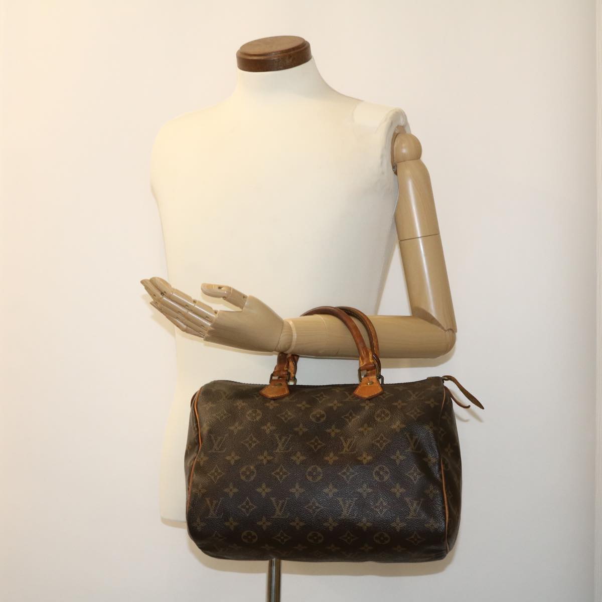 LOUIS VUITTON Monogram Speedy 30 Hand Bag M41526 LV Auth rz307