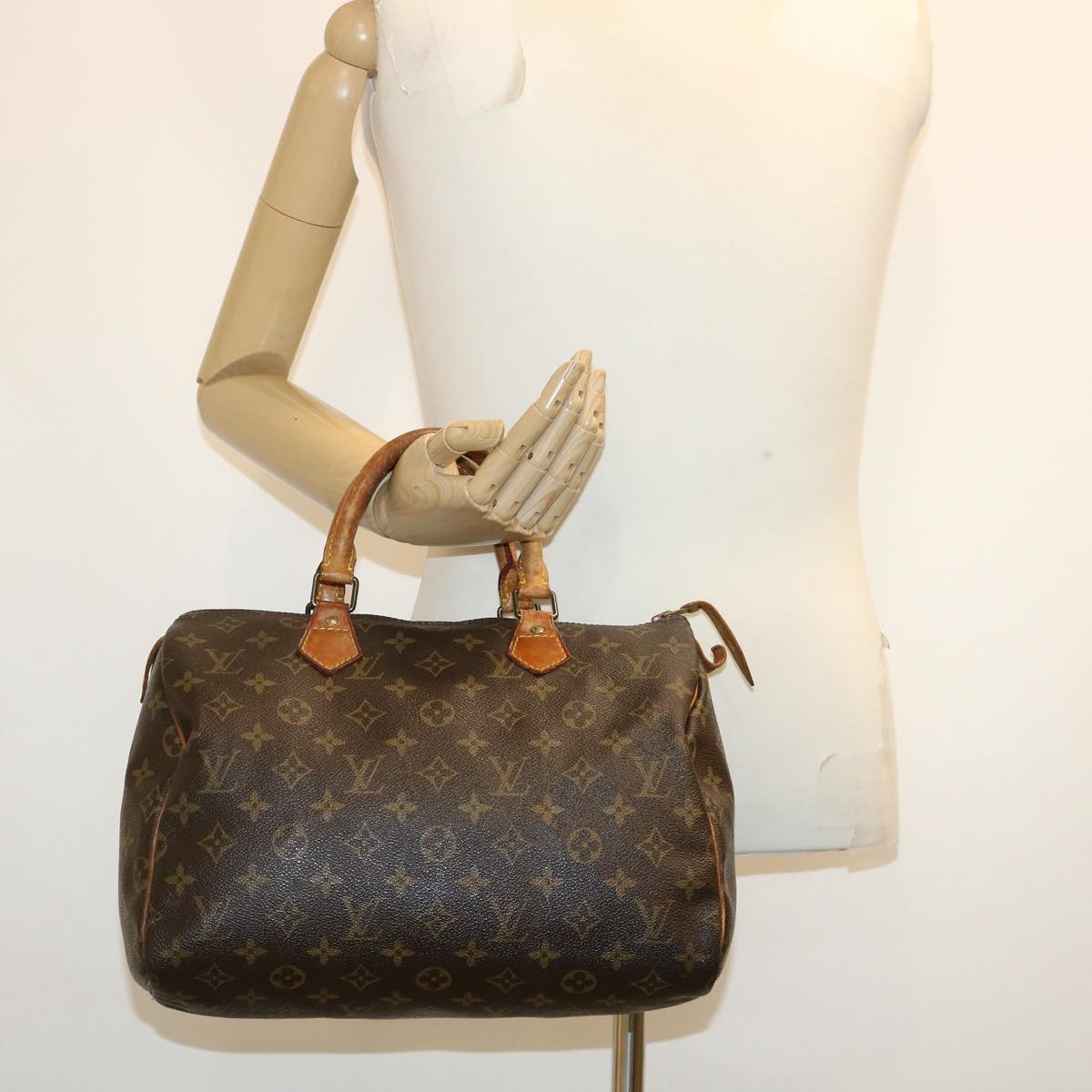 LOUIS VUITTON Monogram Speedy 30 Hand Bag M41526 LV Auth rz355