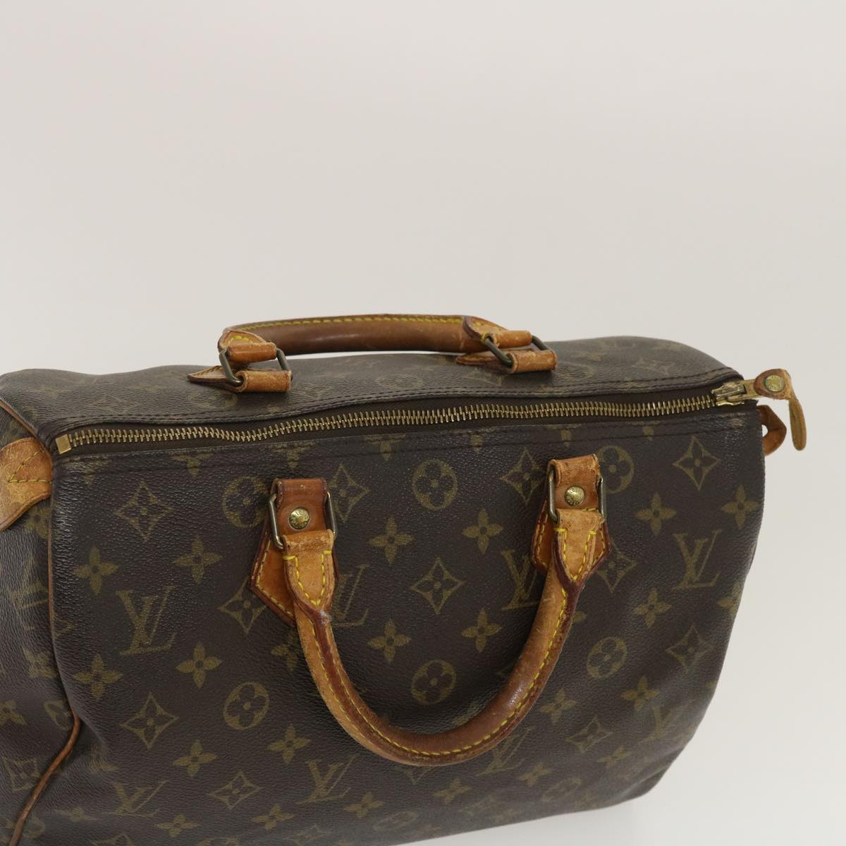 LOUIS VUITTON Monogram Speedy 30 Hand Bag M41526 LV Auth rz355