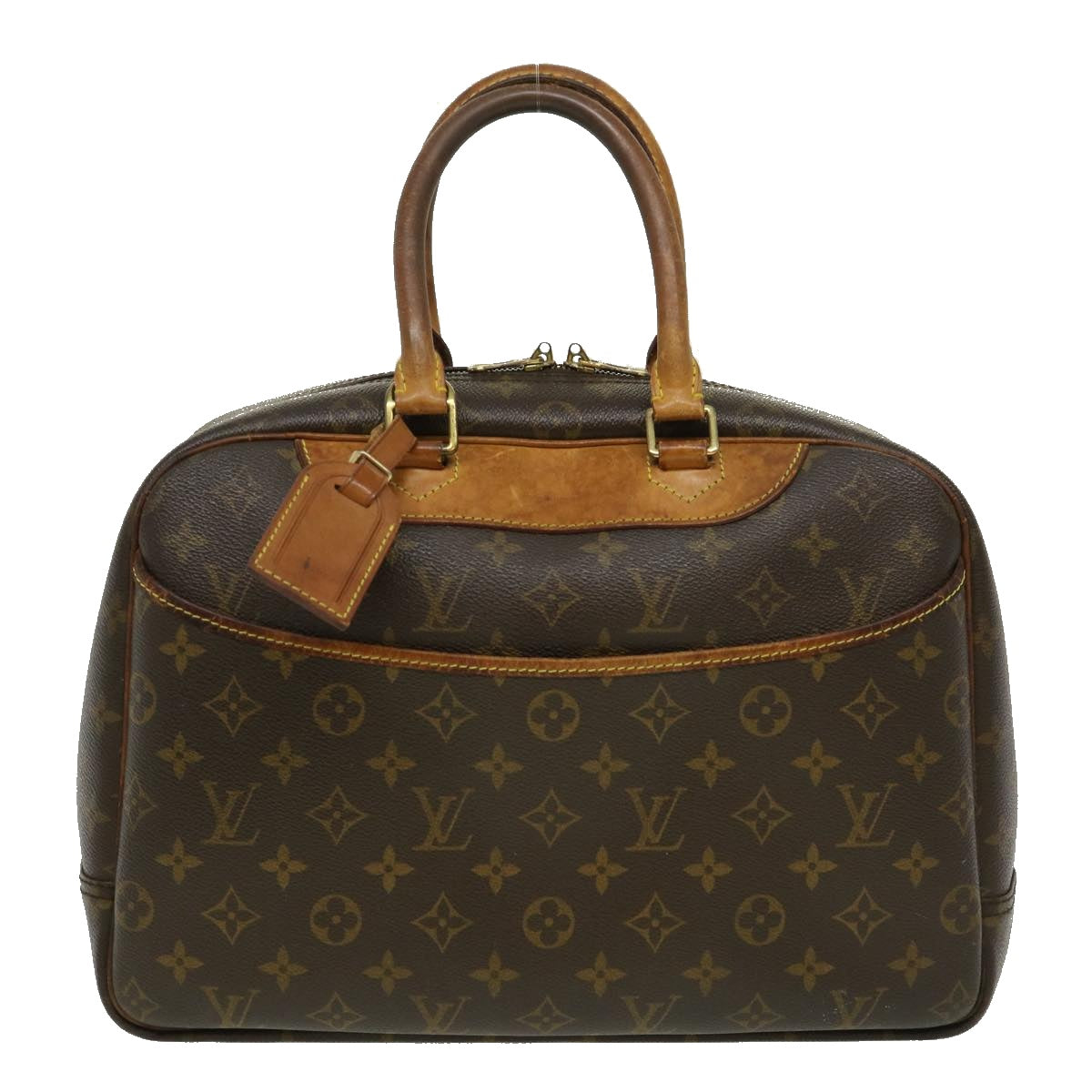 LOUIS VUITTON Monogram Deauville Hand Bag M47270 LV Auth rz360