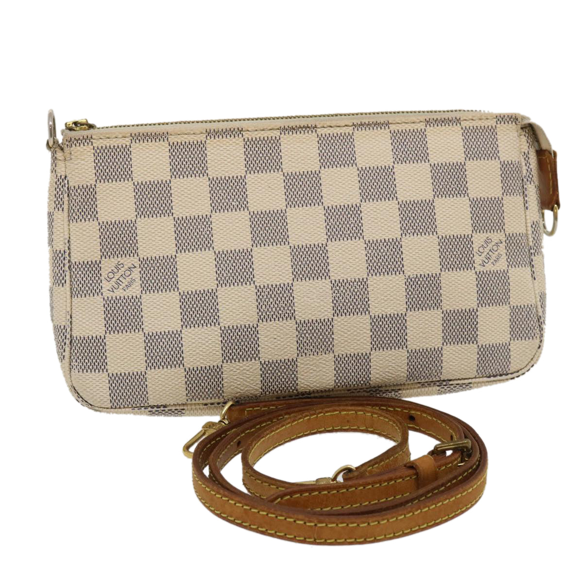 LOUIS VUITTON Damier Azur Pochette Accessoires Pouch N51986 LV Auth rz390