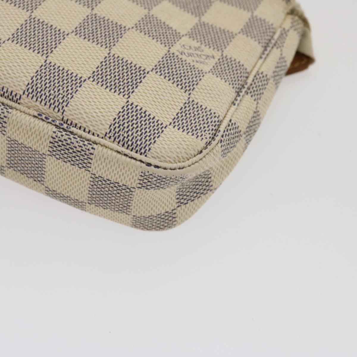 LOUIS VUITTON Damier Azur Pochette Accessoires Pouch N51986 LV Auth rz390