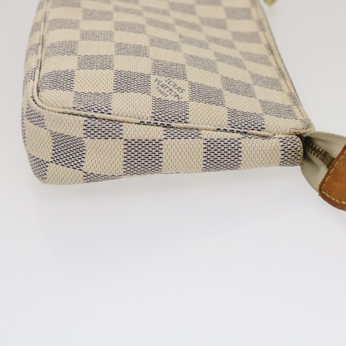 LOUIS VUITTON Damier Azur Pochette Accessoires Pouch N51986 LV Auth rz390