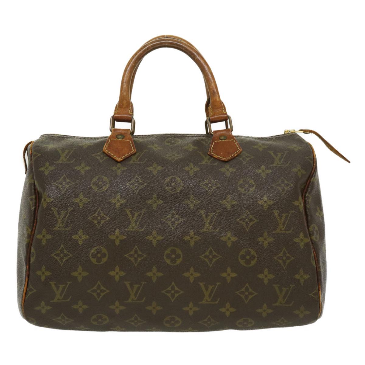 LOUIS VUITTON Monogram Speedy 30 Hand Bag M41526 LV Auth rz394