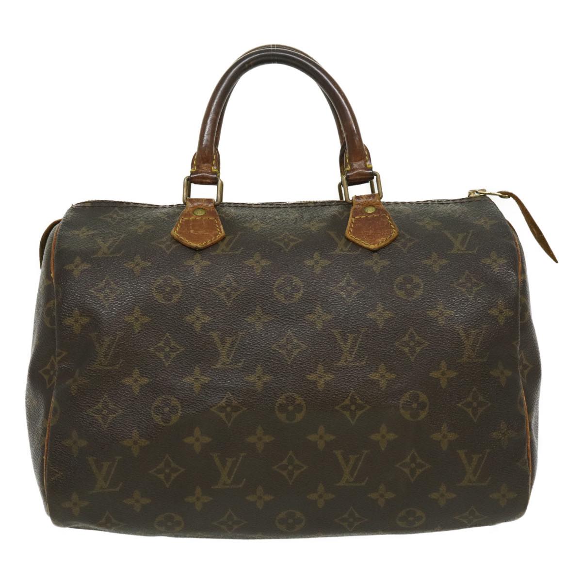 LOUIS VUITTON Monogram Speedy 30 Hand Bag M41526 LV Auth rz396