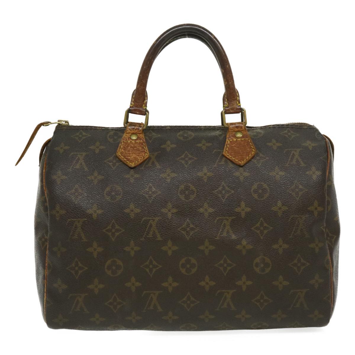 LOUIS VUITTON Monogram Speedy 30 Hand Bag M41526 LV Auth rz396