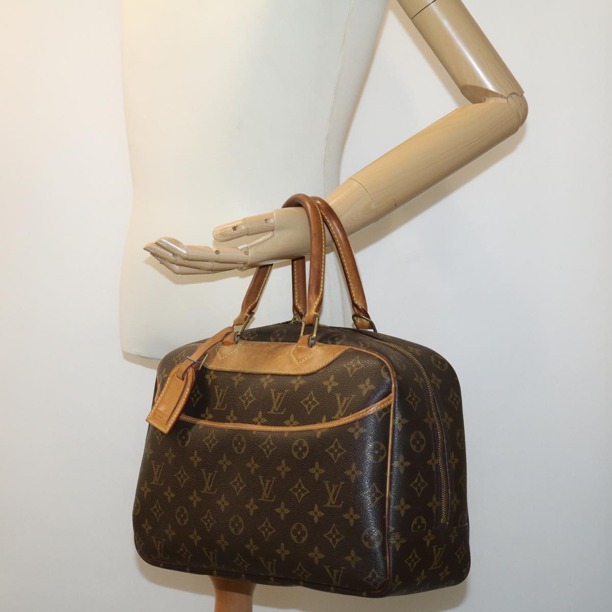 LOUIS VUITTON Monogram Deauville Hand Bag M47270 LV Auth rz397