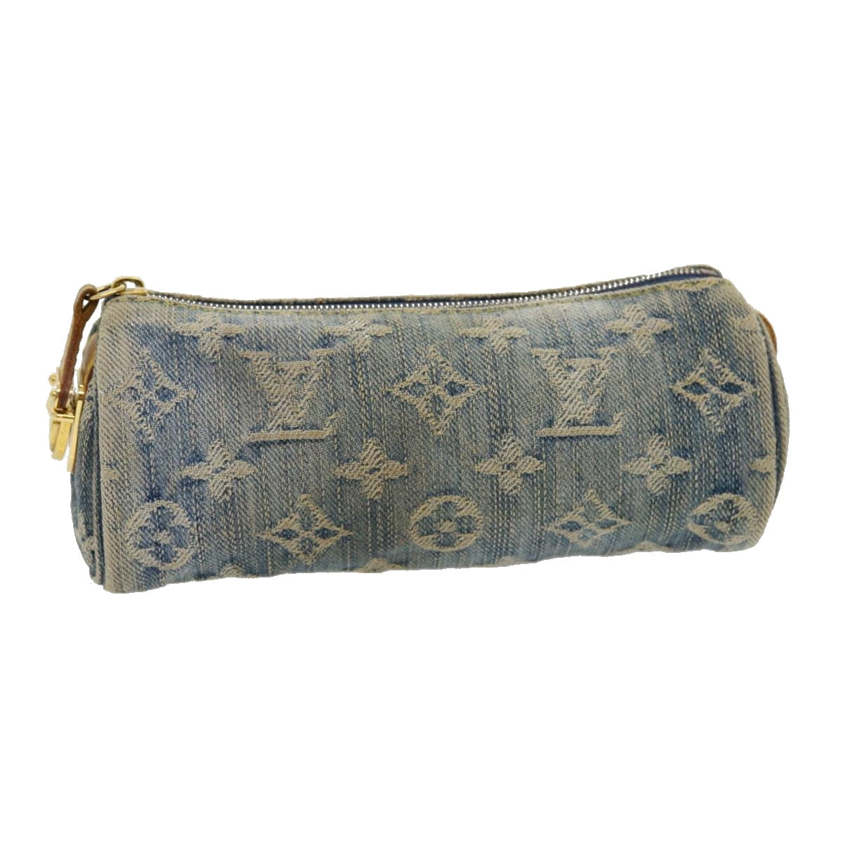 LOUIS VUITTON Monogram Denim Trousse Speedy GM Pouch Blue M95081 LV Auth rz421