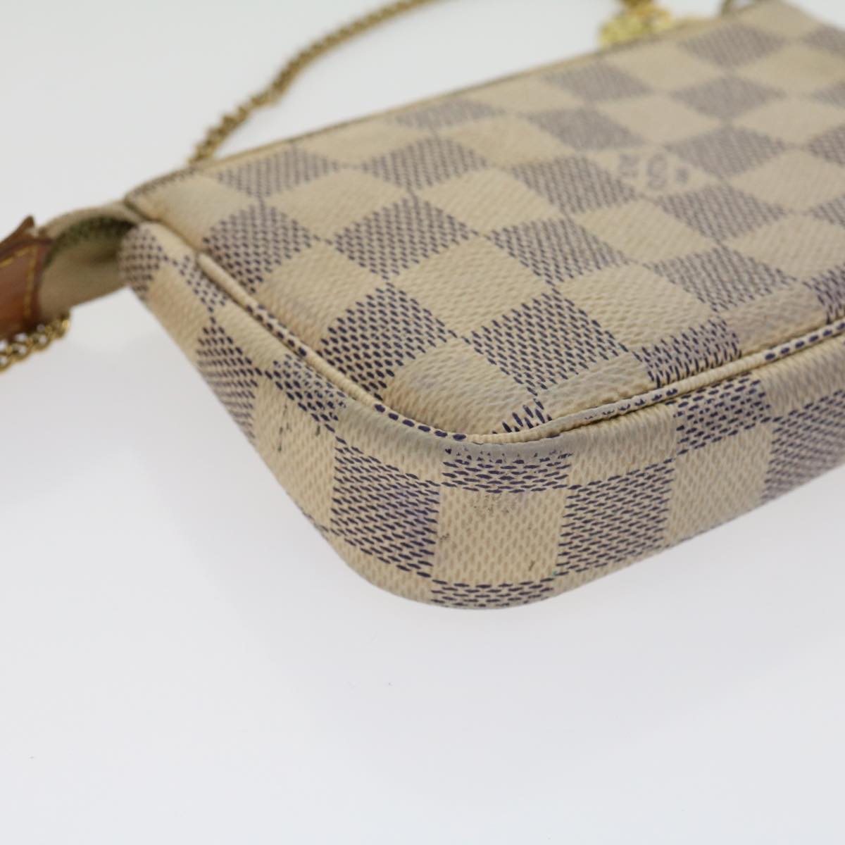 LOUIS VUITTON Damier Azur Mini Pochette Accessoires Pouch N58010 LV Auth rz439