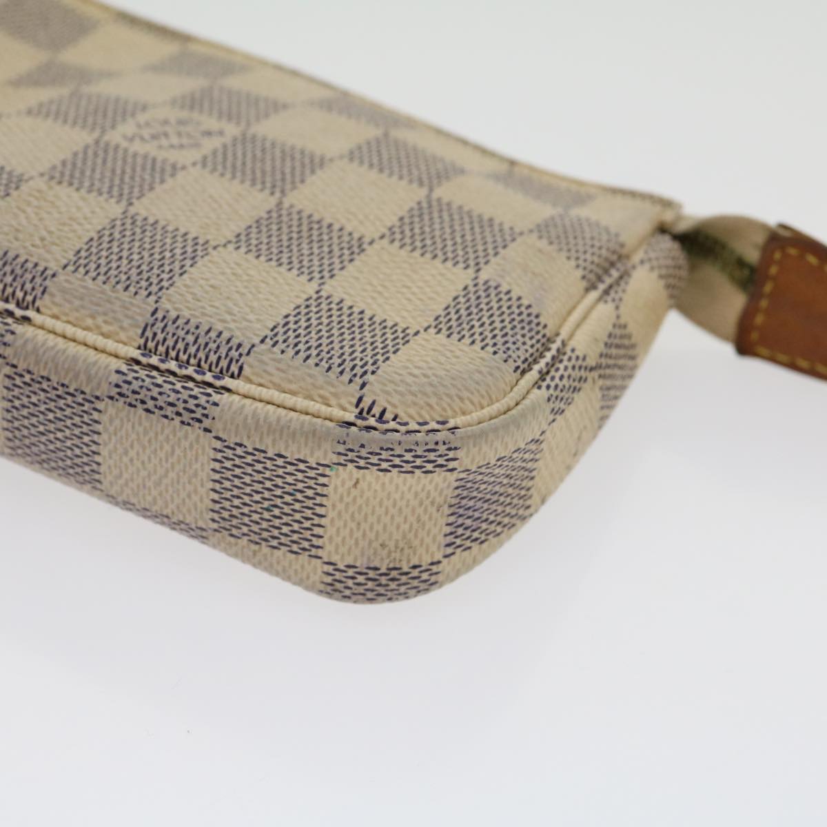 LOUIS VUITTON Damier Azur Mini Pochette Accessoires Pouch N58010 LV Auth rz439