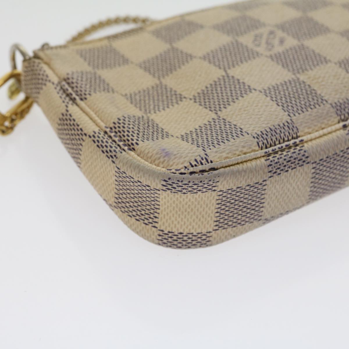 LOUIS VUITTON Damier Azur Mini Pochette Accessoires Pouch N58010 LV Auth rz439