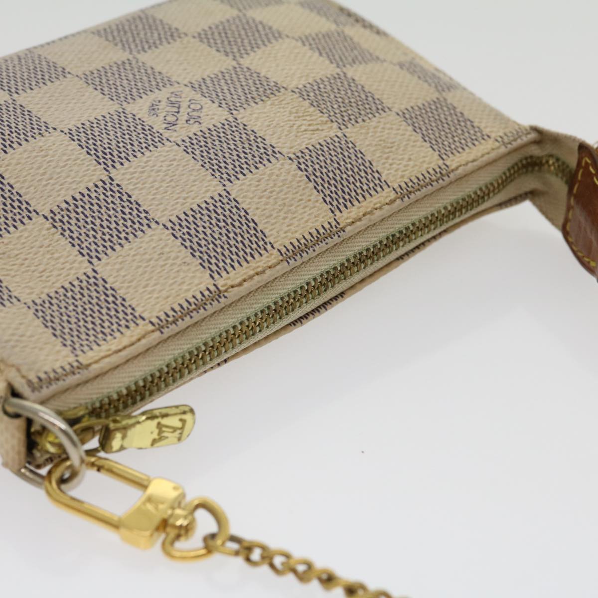 LOUIS VUITTON Damier Azur Mini Pochette Accessoires Pouch N58010 LV Auth rz439