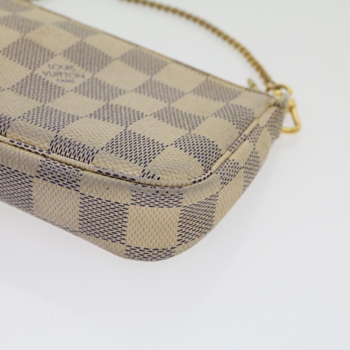 LOUIS VUITTON Damier Azur Mini Pochette Accessoires Pouch N58010 LV Auth rz439