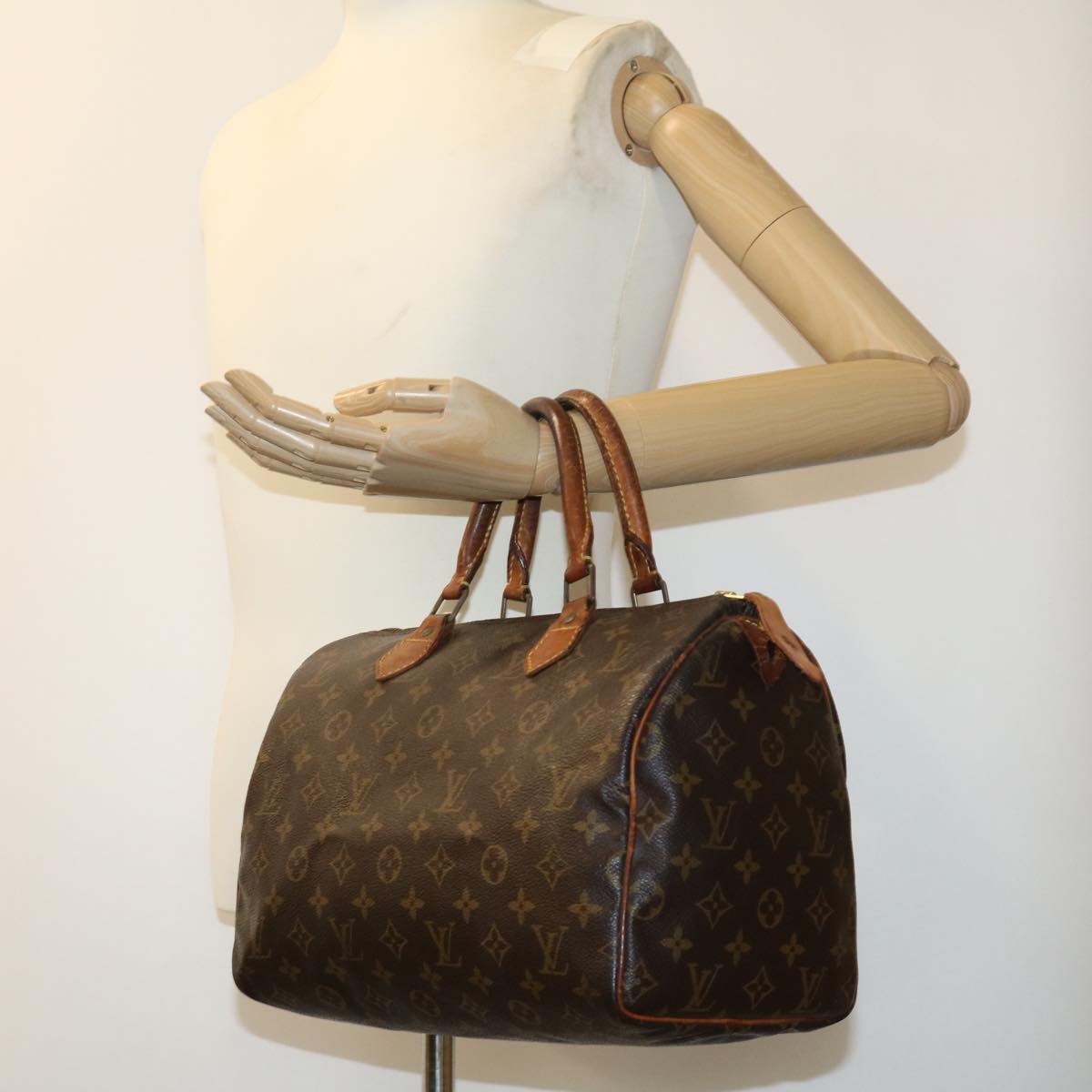 LOUIS VUITTON Monogram Speedy 30 Hand Bag M41526 LV Auth rz440