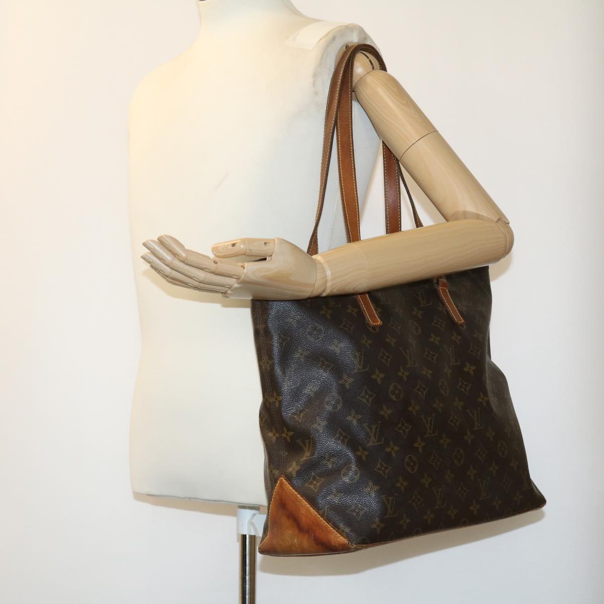 LOUIS VUITTON Monogram Cabas Mezzo Tote Bag M51151 LV Auth rz450