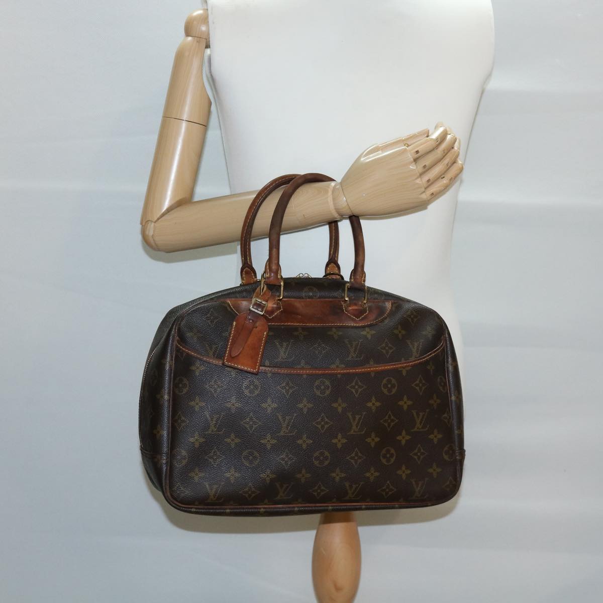 LOUIS VUITTON Monogram Deauville Hand Bag M47270 LV Auth rz456