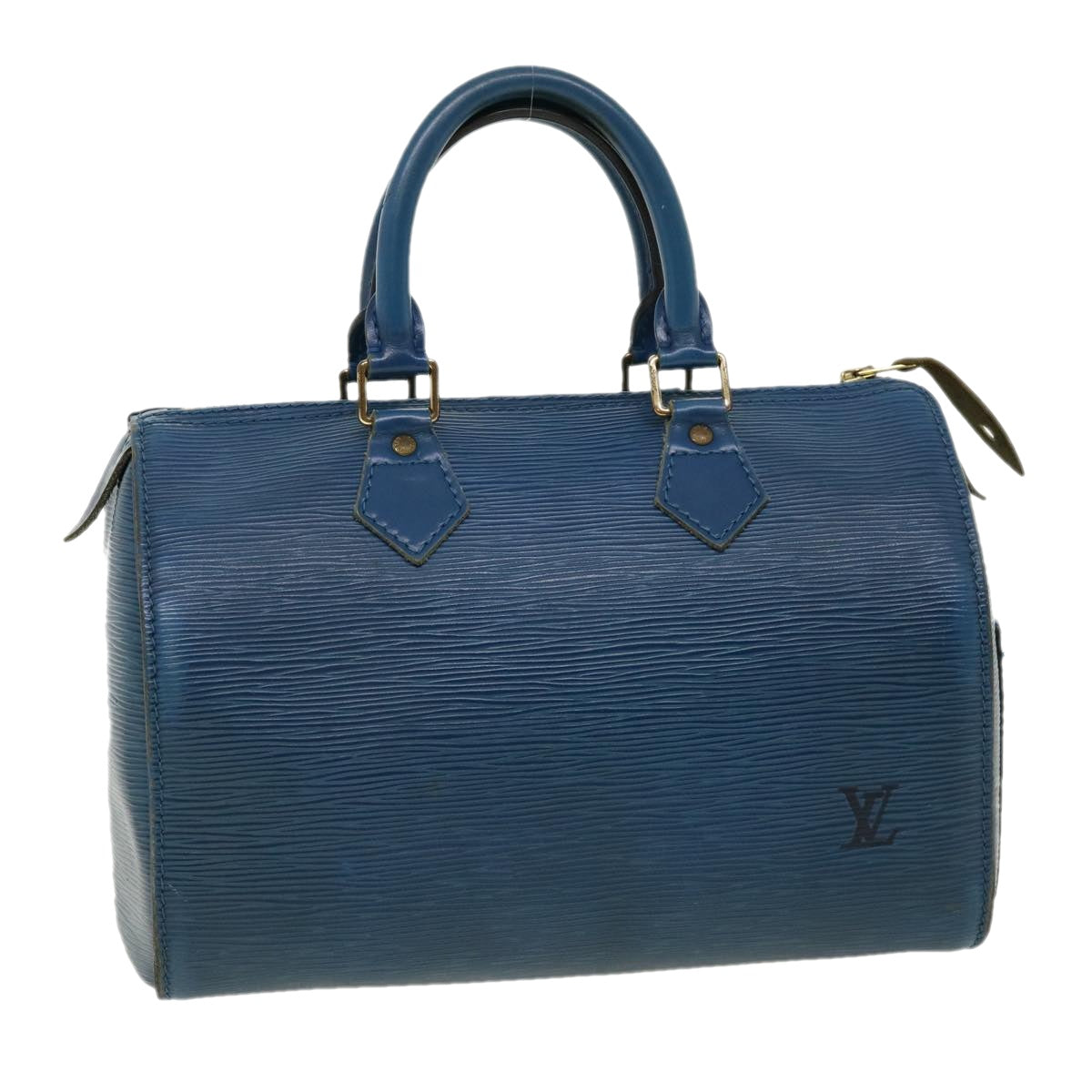 LOUIS VUITTON Epi Speedy 25 Hand Bag Blue M43015 LV Auth rz465