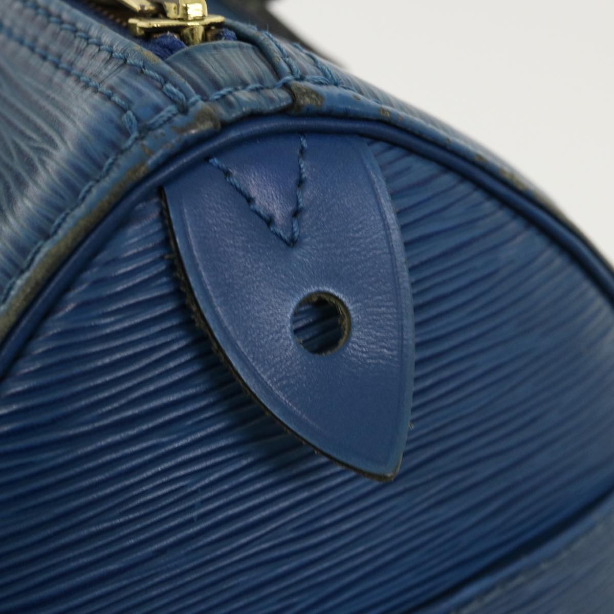 LOUIS VUITTON Epi Speedy 25 Hand Bag Blue M43015 LV Auth rz465