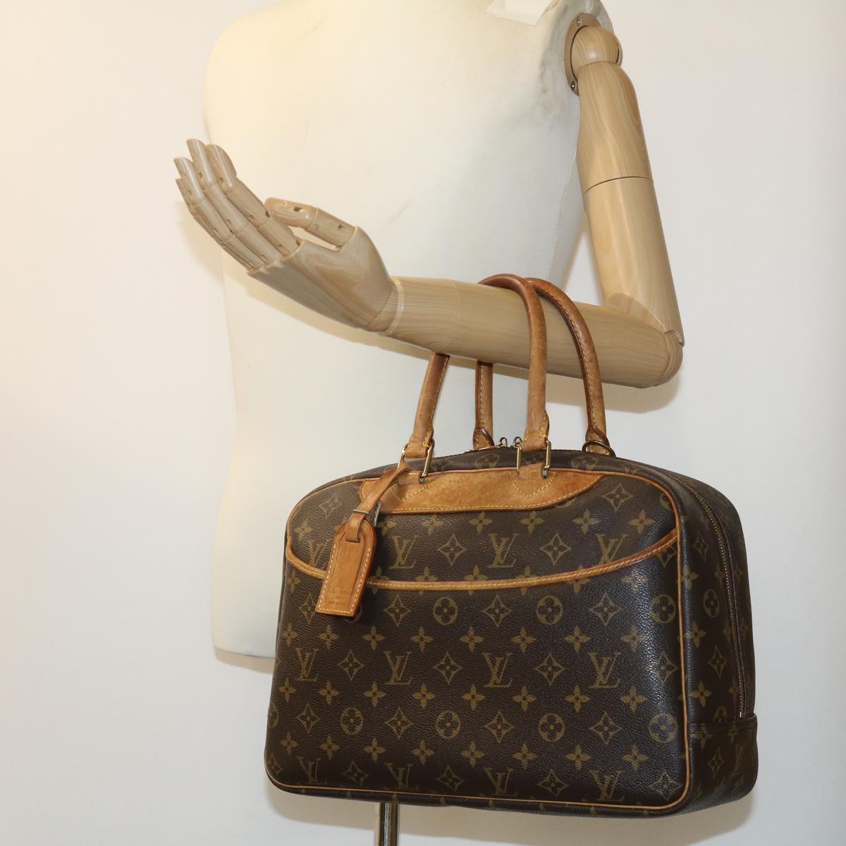 LOUIS VUITTON Monogram Deauville Hand Bag M47270 LV Auth rz467