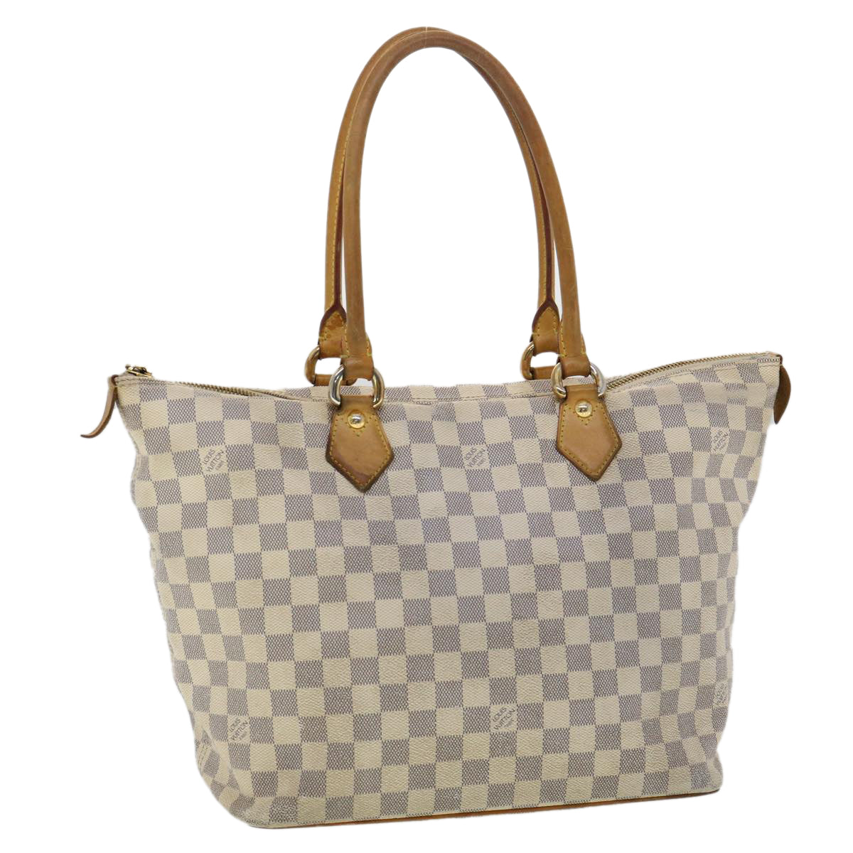 LOUIS VUITTON Damier Azur Saleya MM Tote Bag N51185 LV Auth rz478