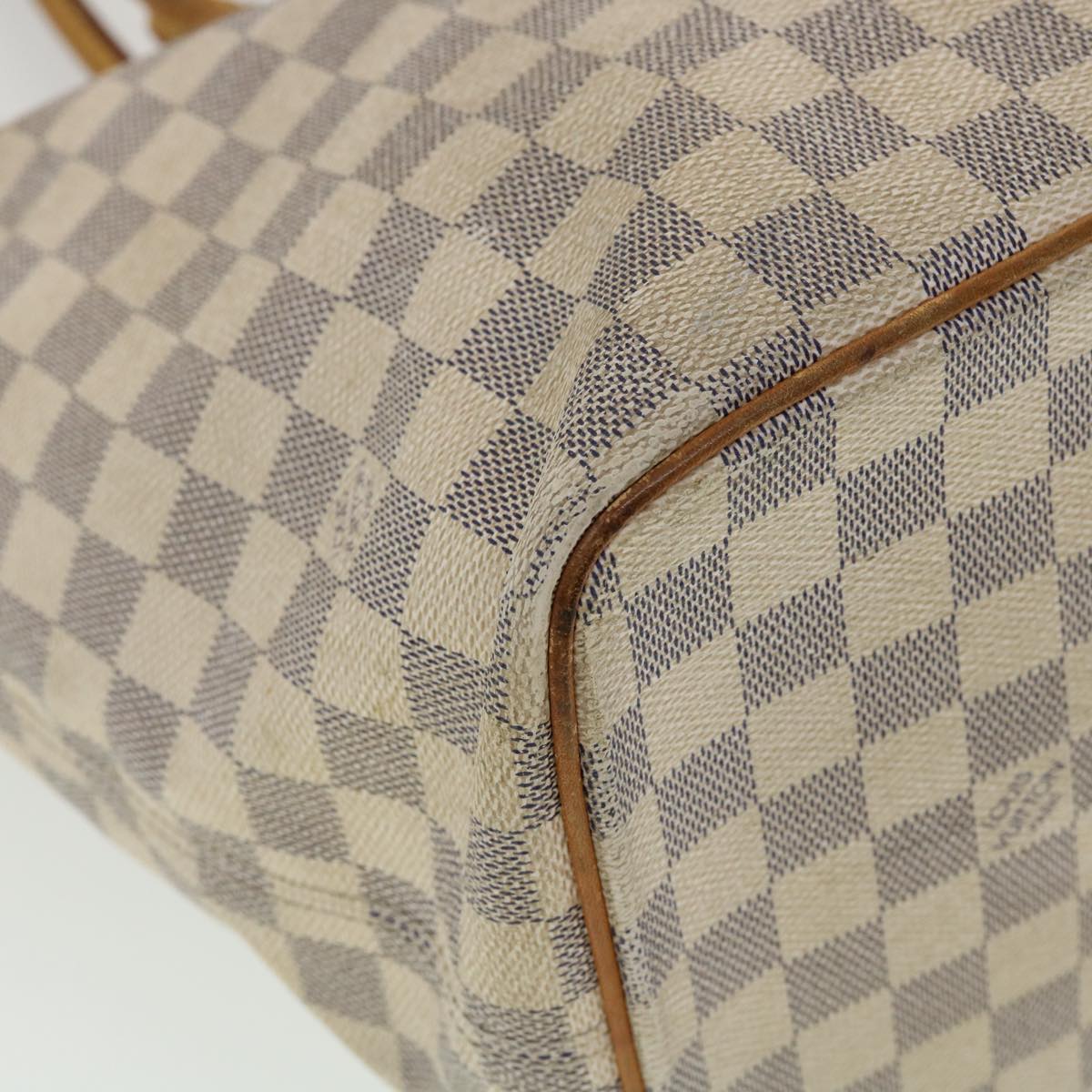 LOUIS VUITTON Damier Azur Saleya MM Tote Bag N51185 LV Auth rz478