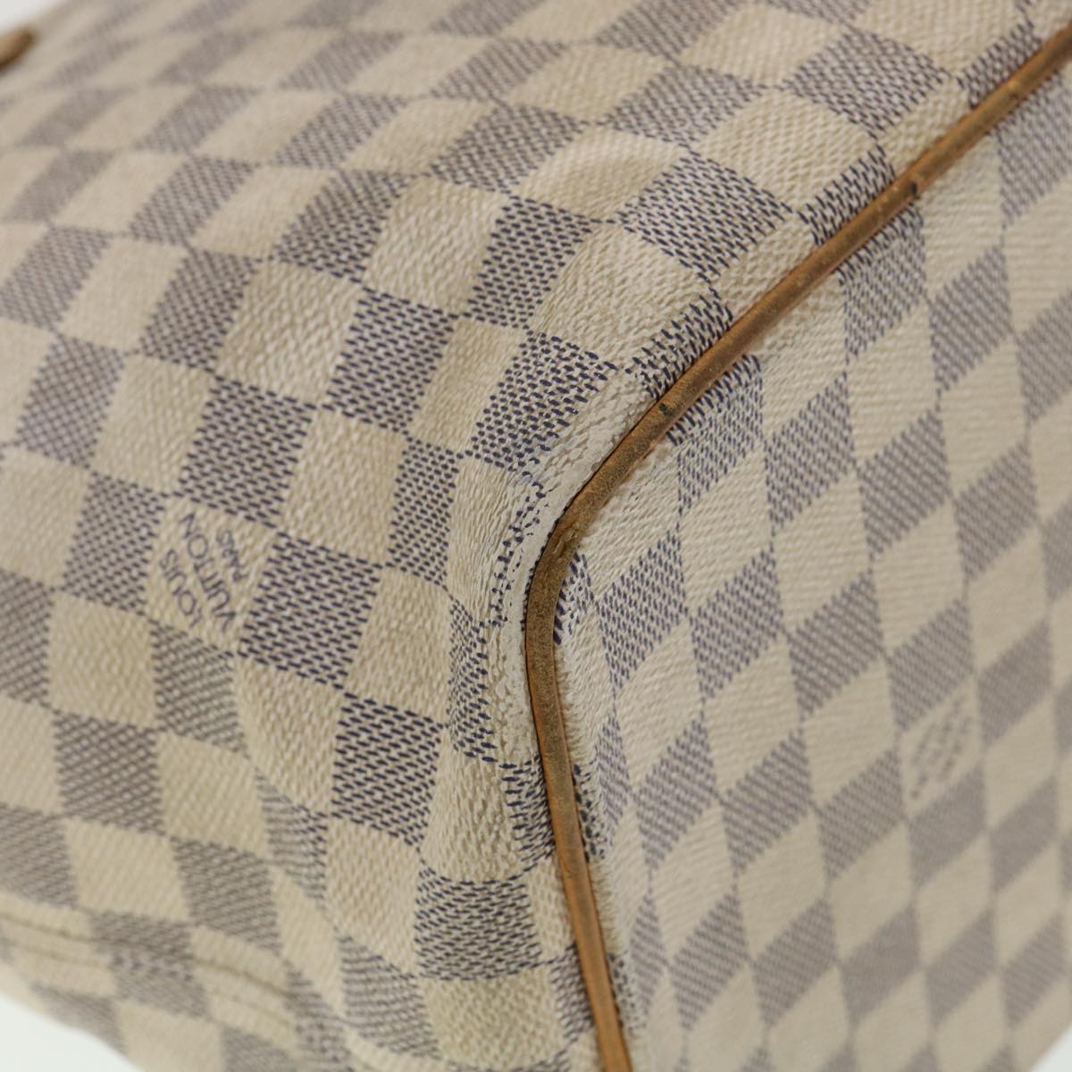 LOUIS VUITTON Damier Azur Saleya MM Tote Bag N51185 LV Auth rz478