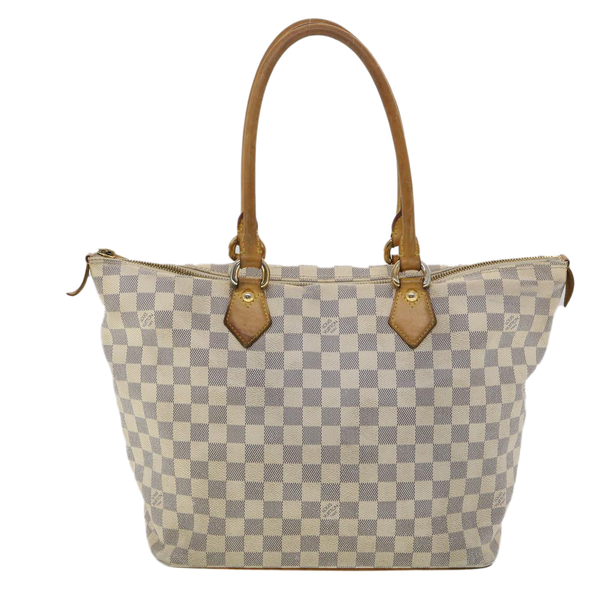 LOUIS VUITTON Damier Azur Saleya MM Tote Bag N51185 LV Auth rz478