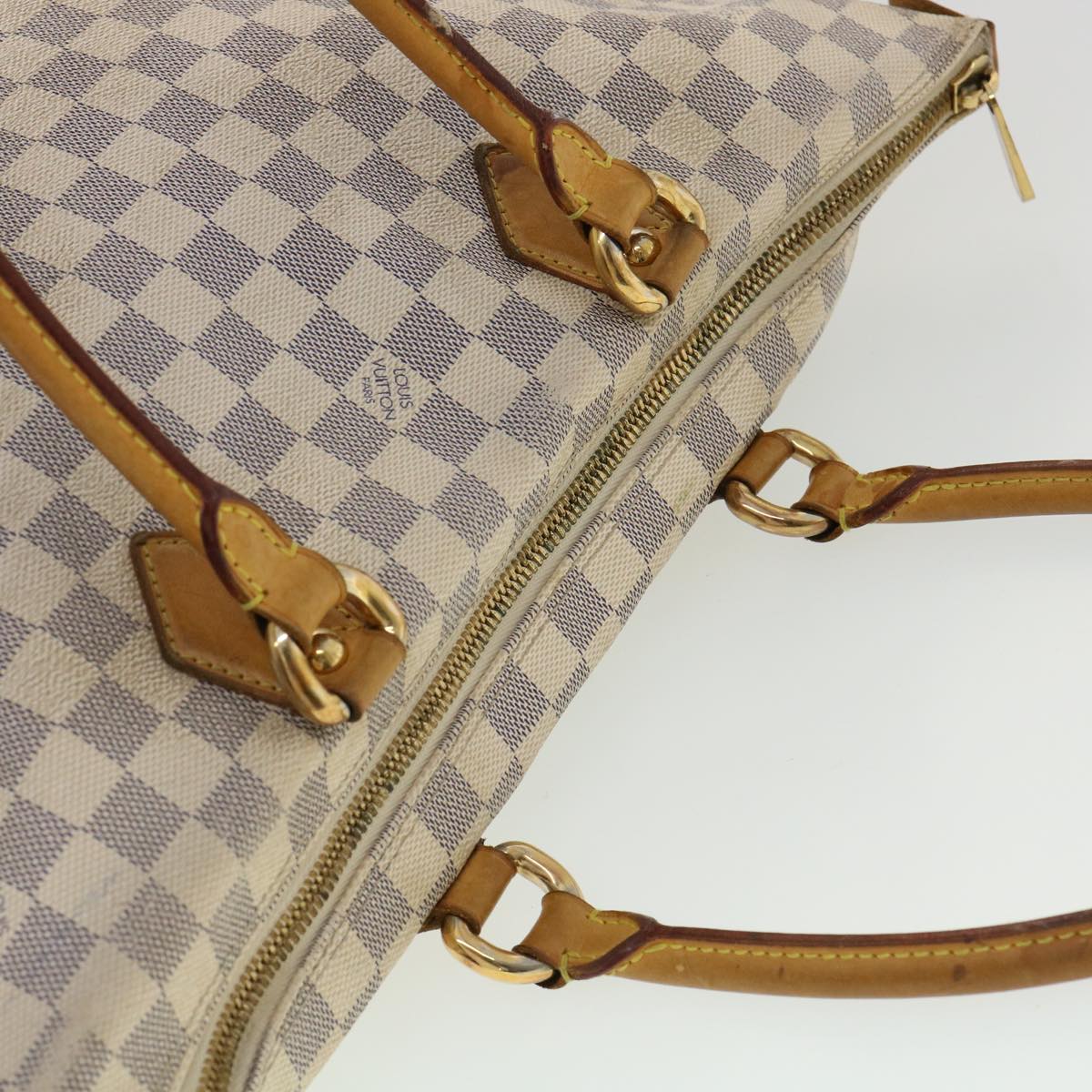 LOUIS VUITTON Damier Azur Saleya MM Tote Bag N51185 LV Auth rz478