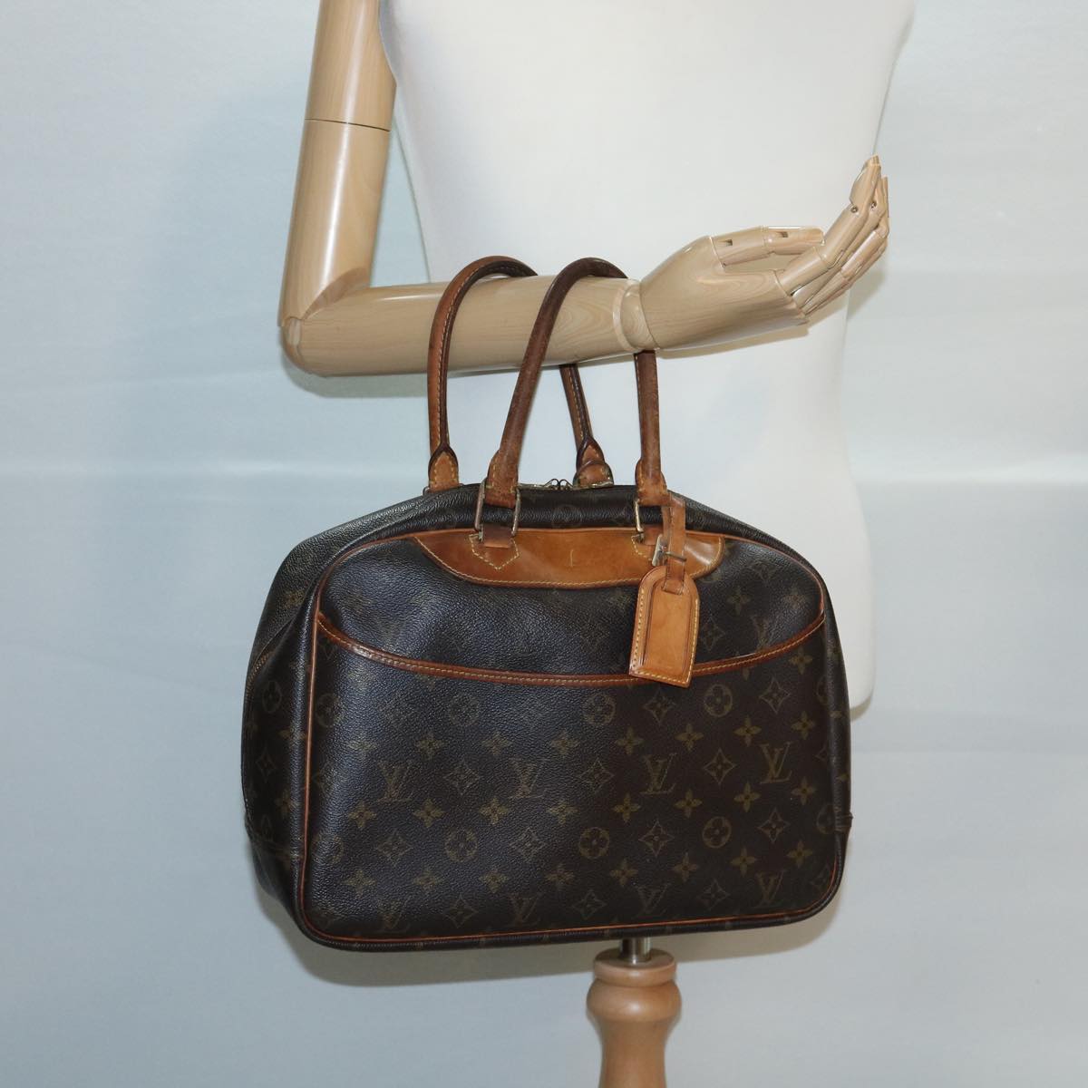 LOUIS VUITTON Monogram Deauville Hand Bag M47270 LV Auth rz479